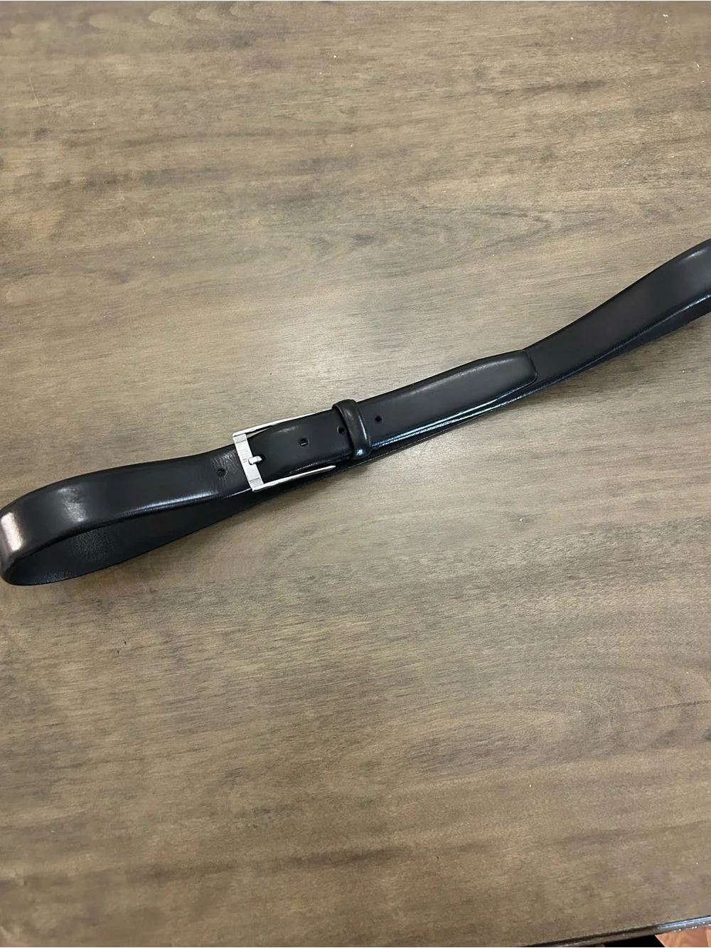 Classic Black Leather Men's Belt